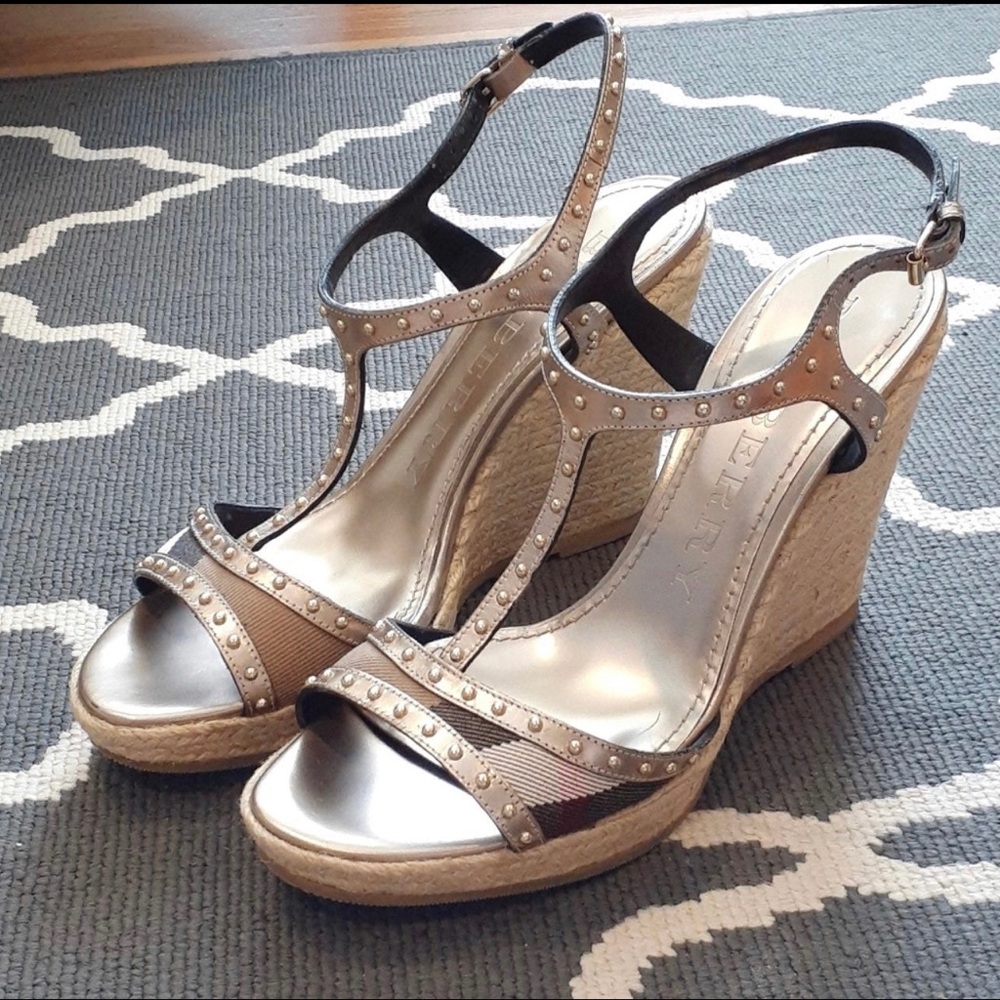 Burberry Espadrille Platform Wedges 39.5